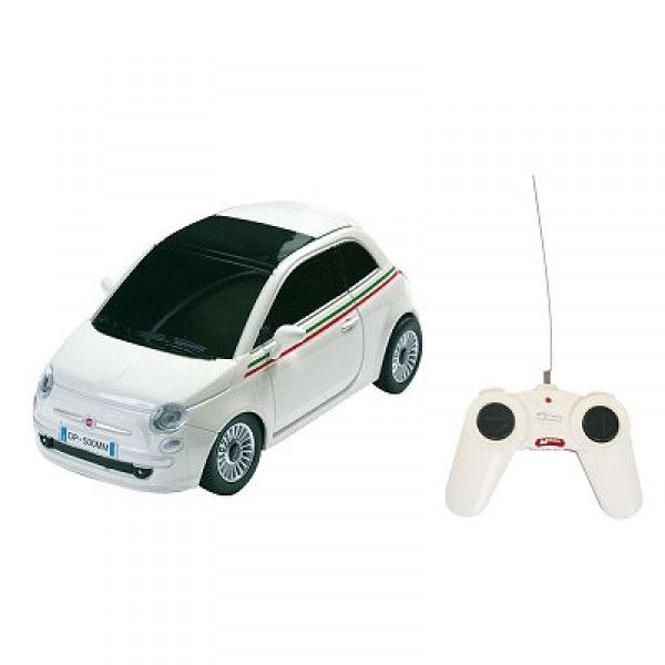 Voiture radiocommandée Nouvelle Fiat 500 R/C : Blanc - Mondo-63001-1