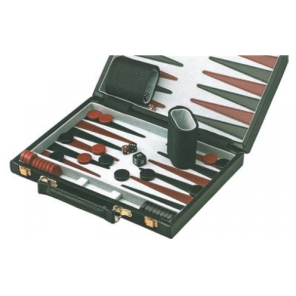 Mallette Backgammon : Modèle moyen noir - Morize-ge3121