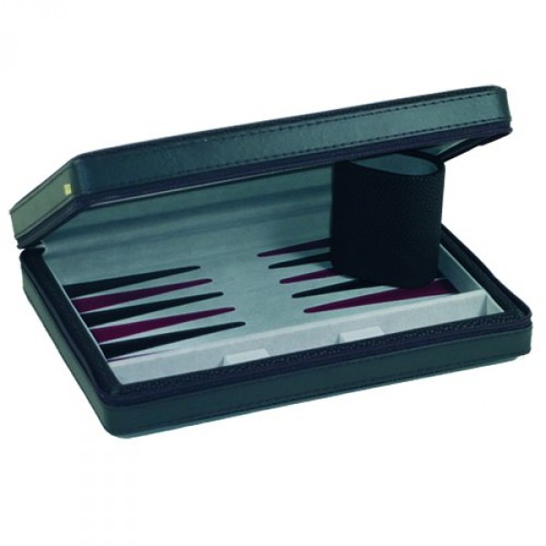 Mallette Backgammon : Magnétique velours noir - Morize-GE3119
