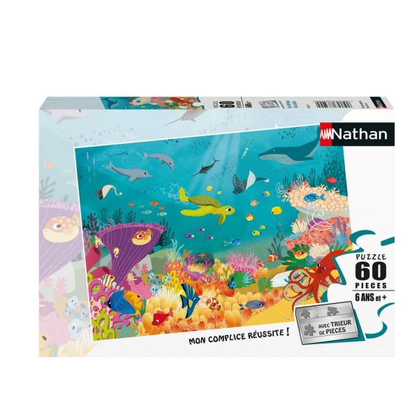 Puzzle 60 pièces : Les animaux des océans - Nathan-Ravensburger-86569