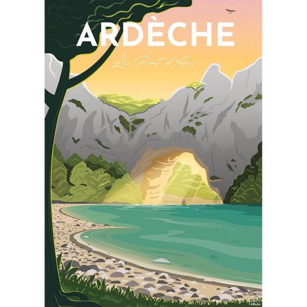 Puzzle 1500 pièces : Affiche de l'Ardèche, Louis l'Affiche - Nathan-Ravensburger-87828