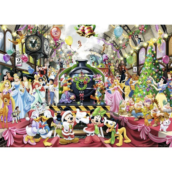 Puzzle 1000 pièces : La magie de Noël avec Disney - Nathan-87565