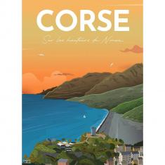 Puzzle 500 pièces : Affiche de la Corse, Louis l'Affiche 