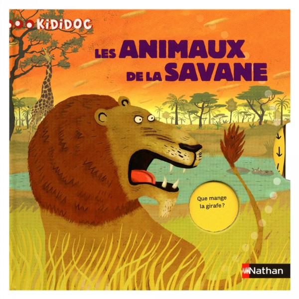 Livre Kididoc : Les animaux de la savane - Nathan-52993