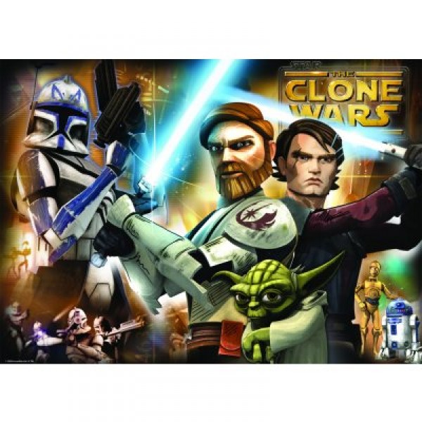 Puzzle 100 pièces - Star Wars : Clone Wars l'aventure des Jedi - Nathan-Ravensburger-86701