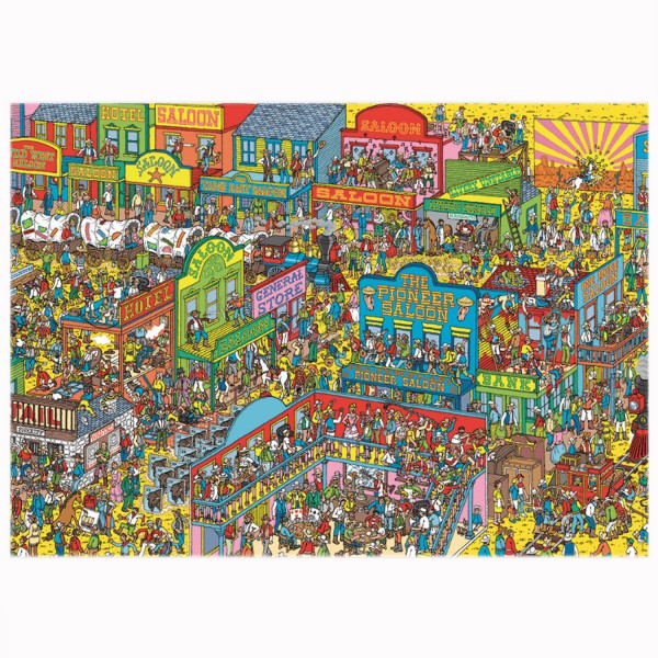 Puzzle 1000 pièces : Où est Charlie ? Cow-Boy - Nathan-Ravensburger-87572