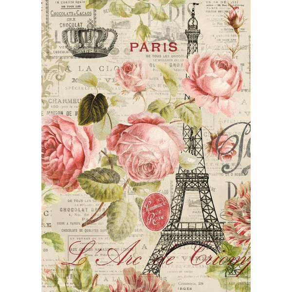 Puzzle 1000 pièces : Paris Roses, Tina Higgins - Nathan-Ravensburger-87453