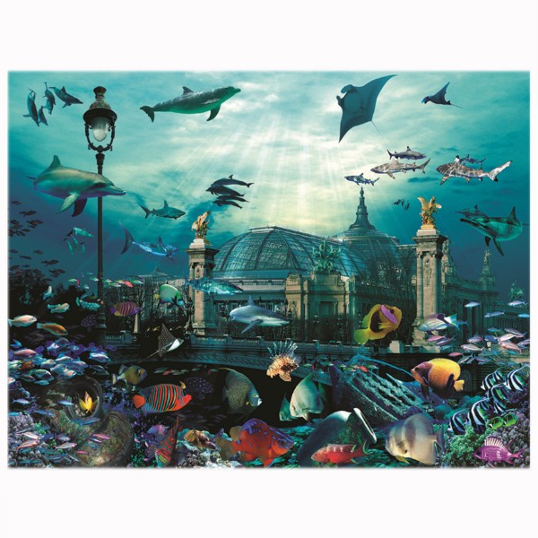 Puzzle 2000 pièces : Grand palais aquarium - Nathan-Ravensburger-87874