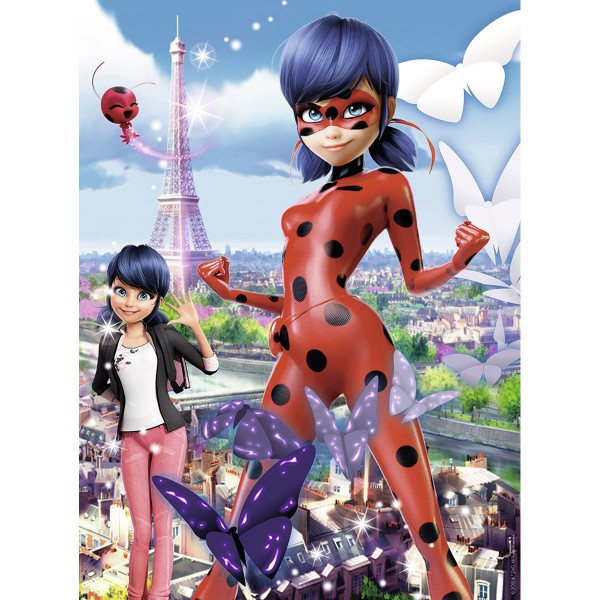 Puzzle 250 pièces : Lady Bug protège Paris (Miraculous) - Nathan-Ravensburger-86945