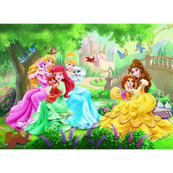 Puzzle 45 pièces : Princesses Disney : Pause tendresse - Nathan-Ravensburger-86523