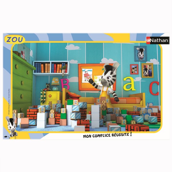 Puzzle cadre 15 pièces : Dans la chambre de Zou - Nathan-Ravensburger-86111