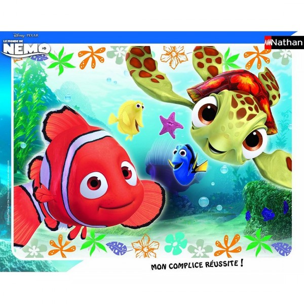 Puzzle cadre 35 pièces : Le monde de Nemo : Nemo et Squiz - Nathan-Ravensburger-86106