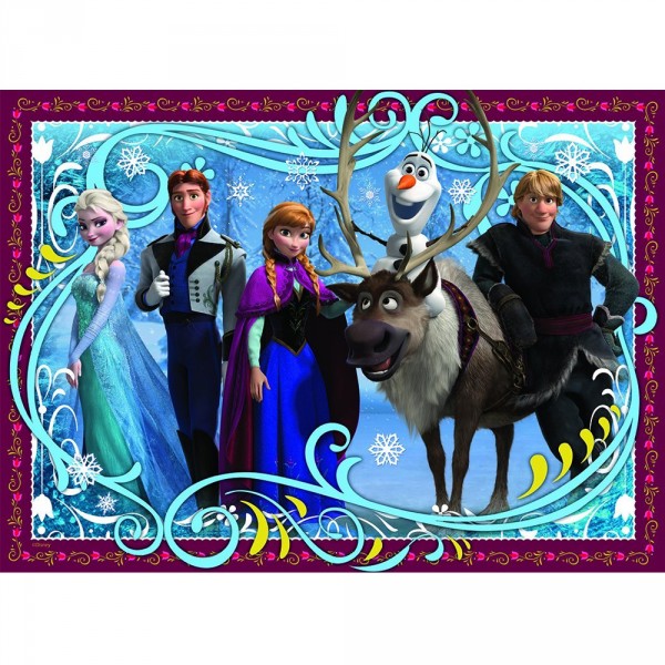 Puzzle 100 pièces : La Reine des Neiges (Frozen) : Photo de famille - Nathan-Ravensburger-86723