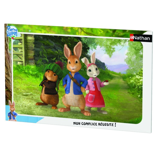 Puzzle Cadre 15 pièces : Pierre Lapin, Lily, Jeannot - Nathan-Ravensburger-86117