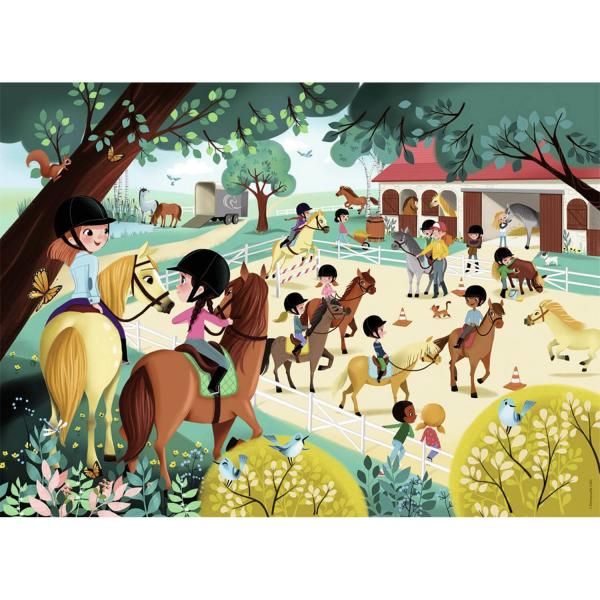 60 pieces puzzle: Welcome to the equestrian center - Nathan-Ravensburger-86626