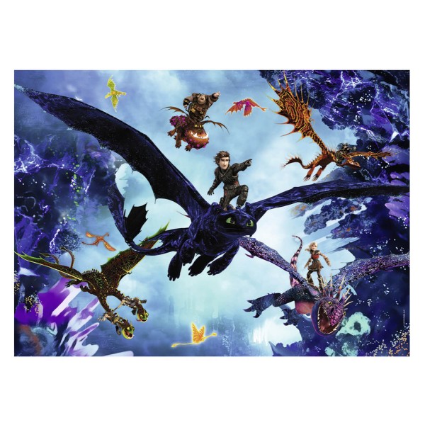 Puzzle 60 pièces : Dragons 3 : L'équipe des Dragons - Nathan-Ravensburger-86631