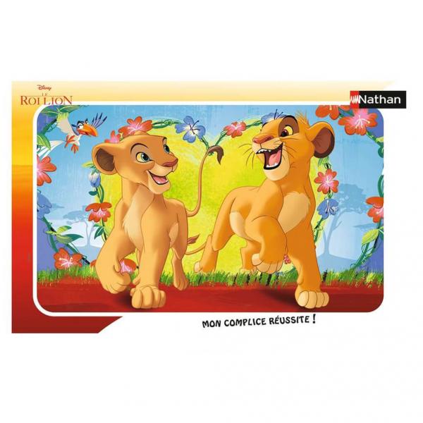 Puzzle cadre 15 pièces : Le Roi Lion Disney : Simba et Nala - Nathan-Ravensburger-86183