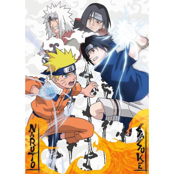 Puzzle 1000 pièces : Naruto vs Sasuke - Nathan-Ravensburger-87324