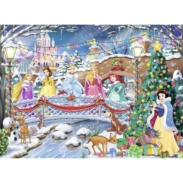 Puzzle 500 pièces : Noël avec les princesses Disney - Nathan-Ravensburger-87151