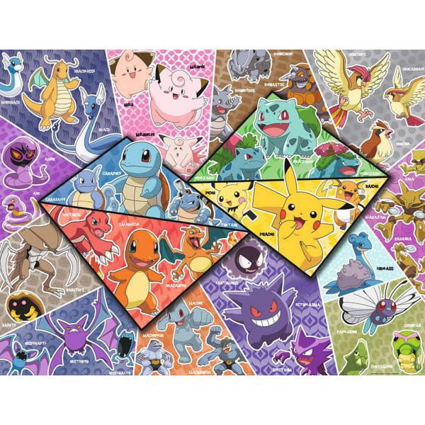 Puzzle 2000 pièces : Les 16 types de Pokémon - Nathan-Ravensburger-87314