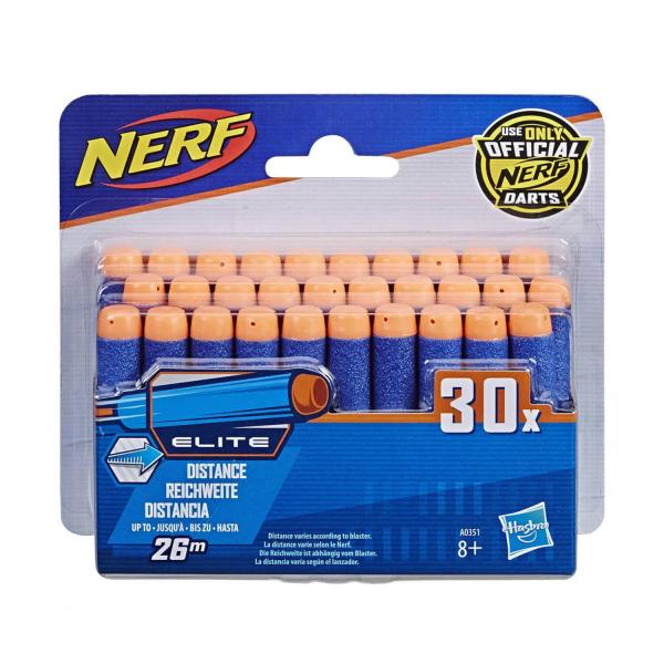 Recharges pour pistolet Nerf Elite : Pack de 30 fléchettes - Hasbro-A0351EU6