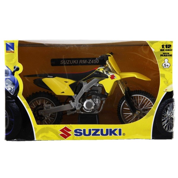 Modèle réduit : Moto Suzuki RM-Z450 : Échelle 1/12 - NewRay-57483-Jaune