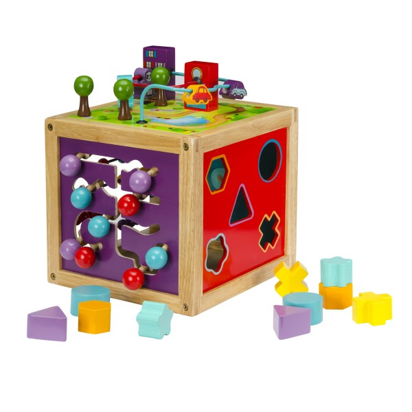 Cube d'activités en bois - Okoia-okj93851