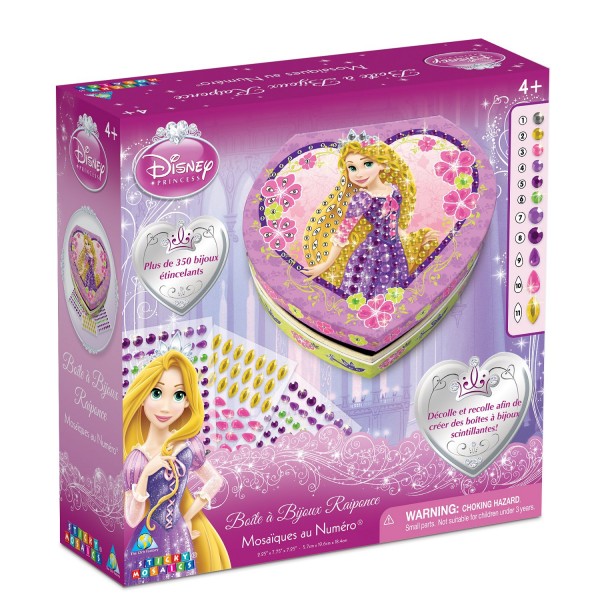 Boîte à Bijoux Coeur Sticky Mosaics : Princesse Disney Raiponce - Sycomore-ORB11290