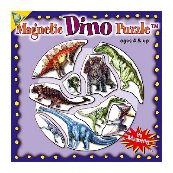 Puzzle 9 pièces : Mini Puzzle Magnétique Dinosaures - Orb-61128