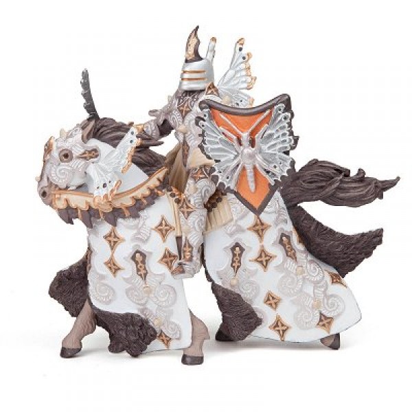 Figurines Guerrier papillon blanc et son cheval - Papo-38979