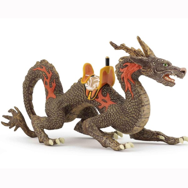 Figurine Dragon de feu avec selle : Brun - Papo-38973N