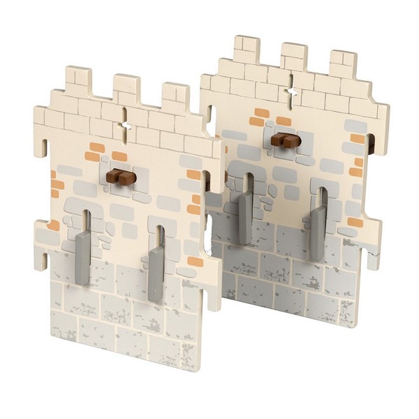Extension château du maître des armes : 2 Petits murs - Papo-60025