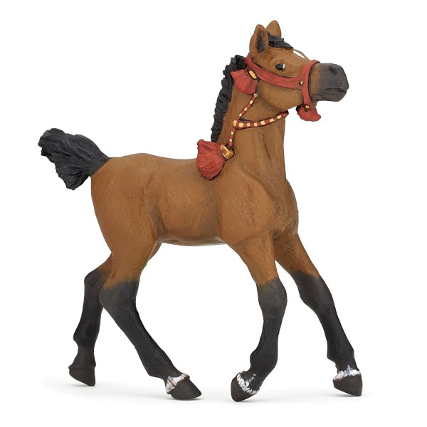 Figurine cheval arabe en tenue de parade : Poulain - Papo-51548