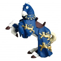 Figurine Cheval du Roi Richard bleu (sans chevalier)
