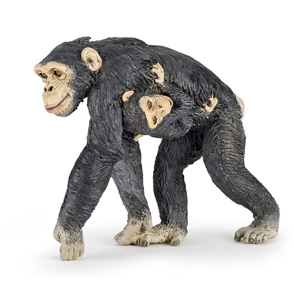 Figurine Chimpanzé et son bébé - Papo-50194