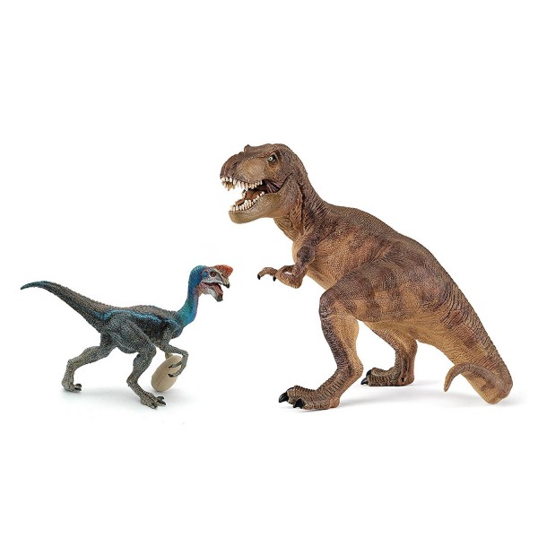 Figurine dinosaure : Tyrannosaure et Oviraptor - Papo-80100