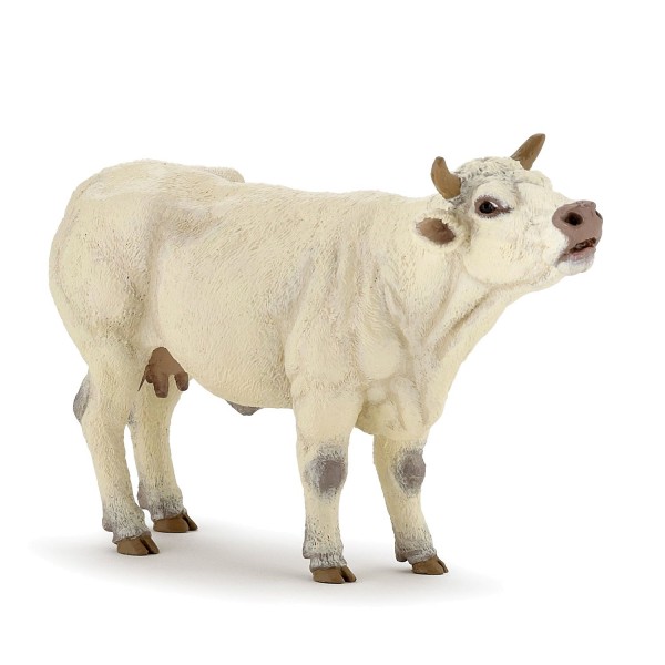 Figurine vache charolaise meuglant - Papo-51158