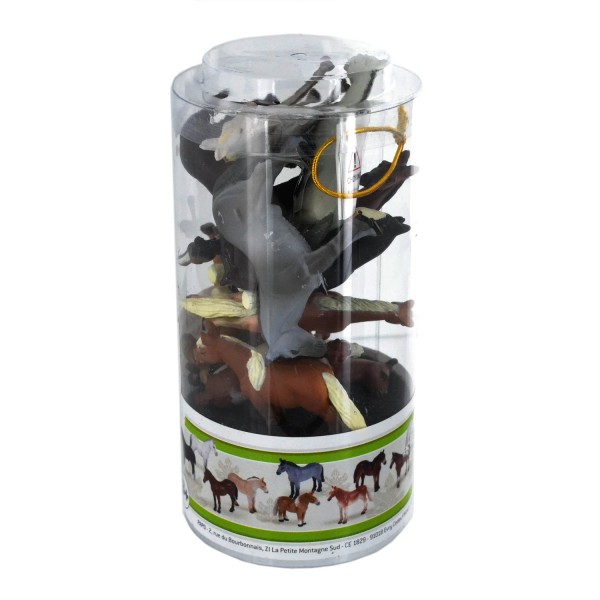 Figurines chevaux : Tube de 12 mini figurines - Papo-33014
