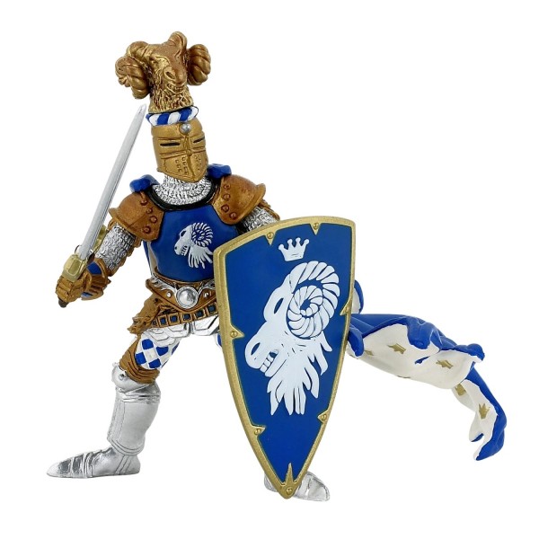 Figurine Maître des armes cimier b‚lier bleu - Papo-39913