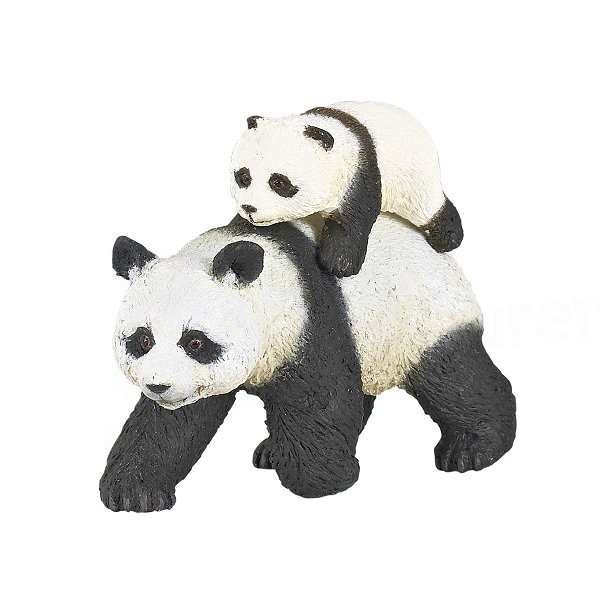 Figurine Panda et son bébé - Papo-50071