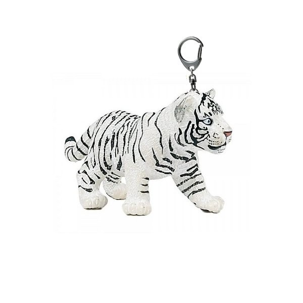 Porte-clés Tigre blanc : Bébé - Papo-02210