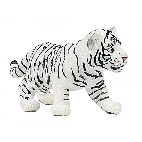Figurine Tigre blanc : Bébé - Papo-50048