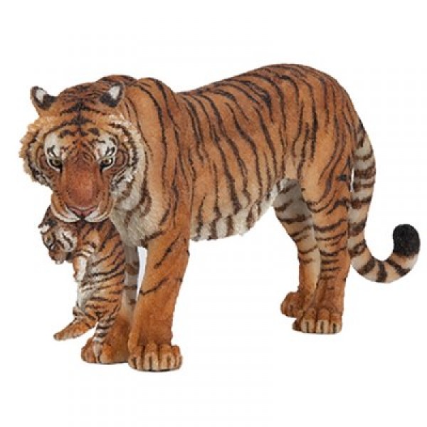 Figurine Tigre : Femelle et son bébé - Papo-50118