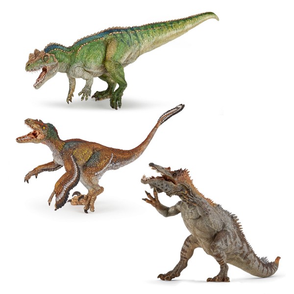 Kit Dinosaures Papo : Ceratosaurus, Baryonyx et Vélociraptor à plumes - KIT00031