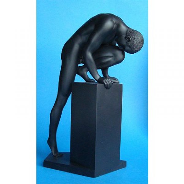 Figurine Body Talk Black : Homme s'étendant sur un piédestal - Parastone-PPBT27