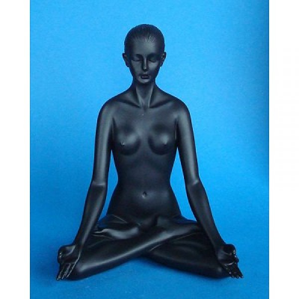 Figurine Body Talk Black : Padmasana : Femme position yoga pose lotus - Parastone-PPBT01