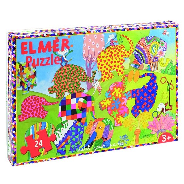 Puzzle 24 pièces : Elmer et ses congénères - Petitjour-EL409D
