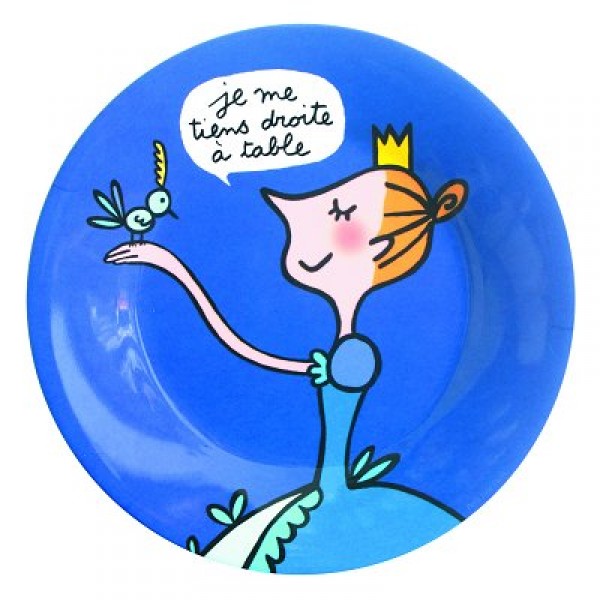 Assiette Princesses - Princesses : Je me tiens droite - Petitjour-PC941A