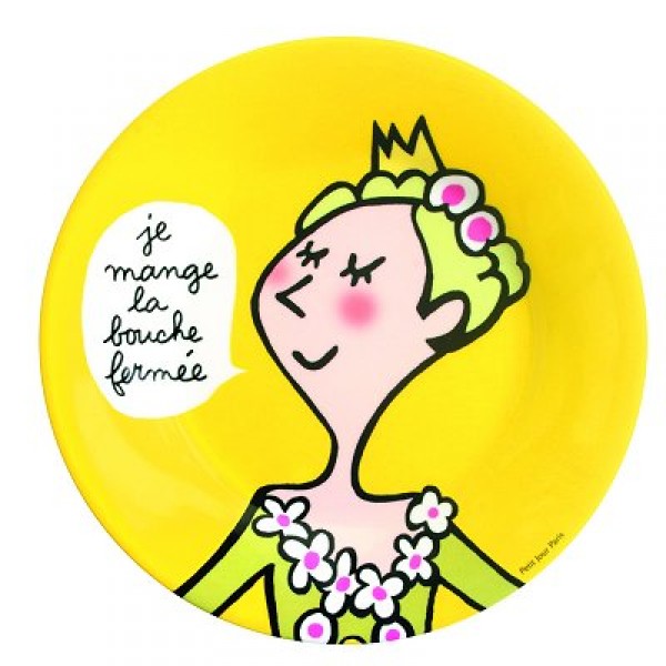 Assiette Princesses - Princesses : La bouche fermée - Petitjour-PC923A