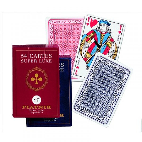 Jeu de 54 cartes Cartes françaises : Rouge - Piatnik-1444R